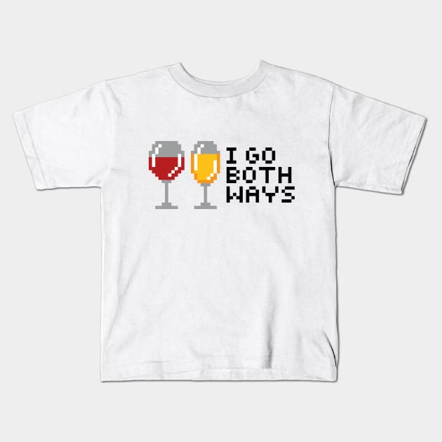 I Go Both Ways Kids T-Shirt by Pudim